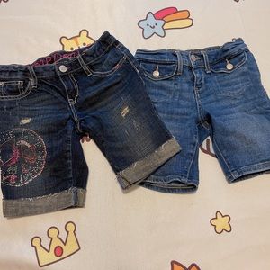 Gap & Old Navy Girls Denim Midi Stretch Shorts Sz7
